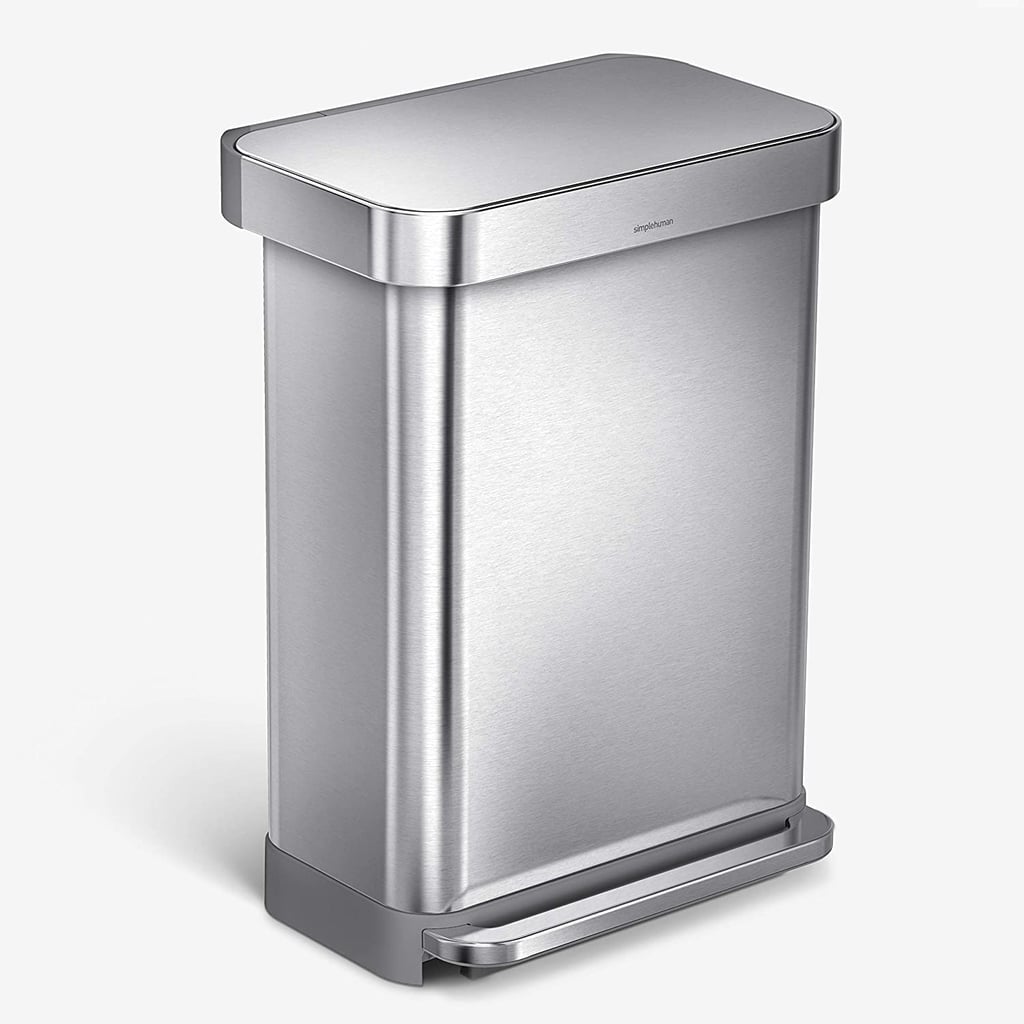 Simplehuman 55 Liter Rectangular Hands-Free Kitchen Step Trash Can with Soft-Close Lid