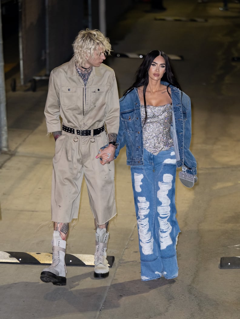 Machine Gun Kelly and Megan Fox Outside "Jimmy Kimmel Live"