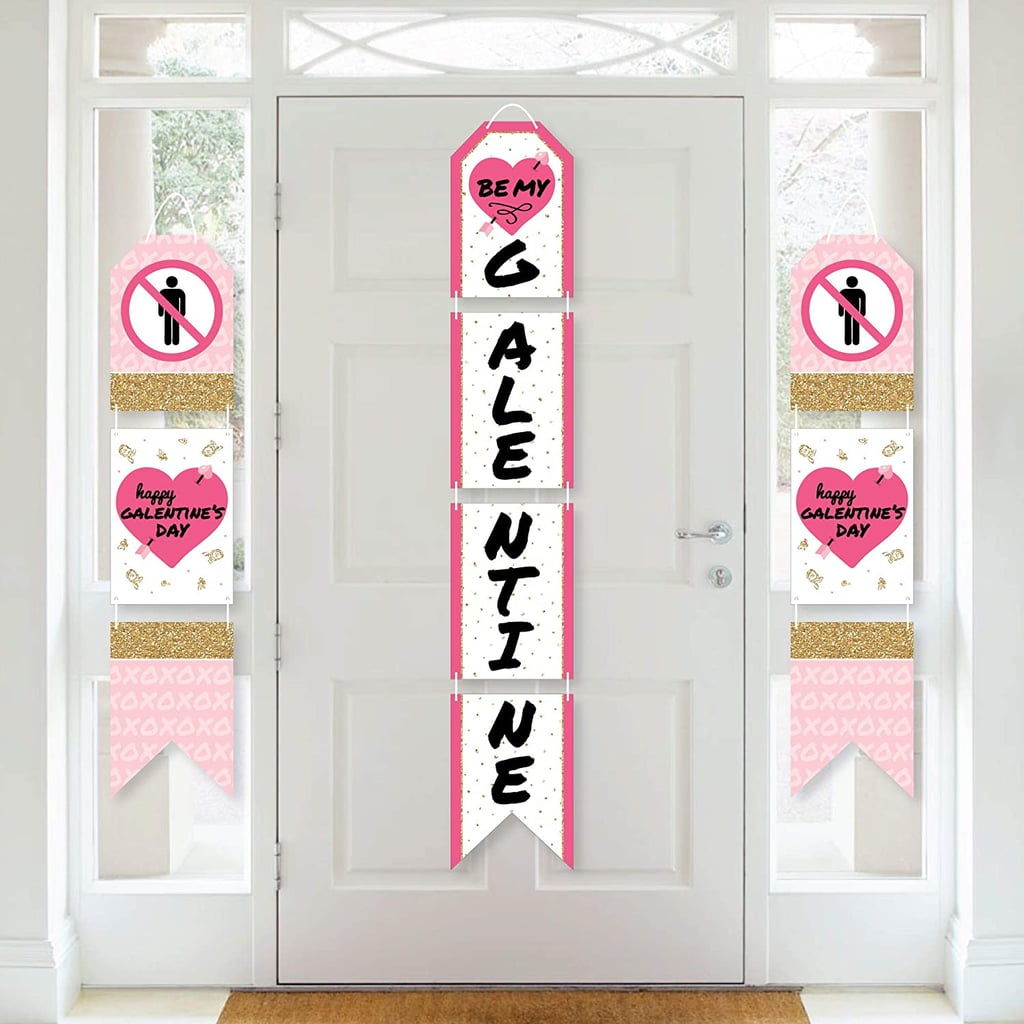 Be My Galentine  Hanging Vertical Paper Door Banner