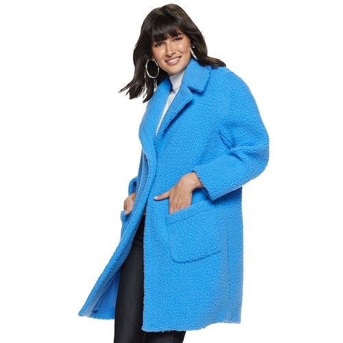 Nine West Long Teddy Coat