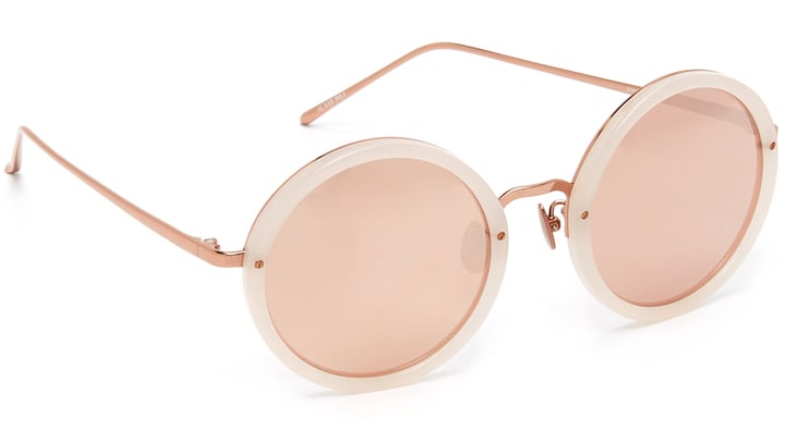 Linda Farrow Luxe Round Mirrored Sunglasses ($925)