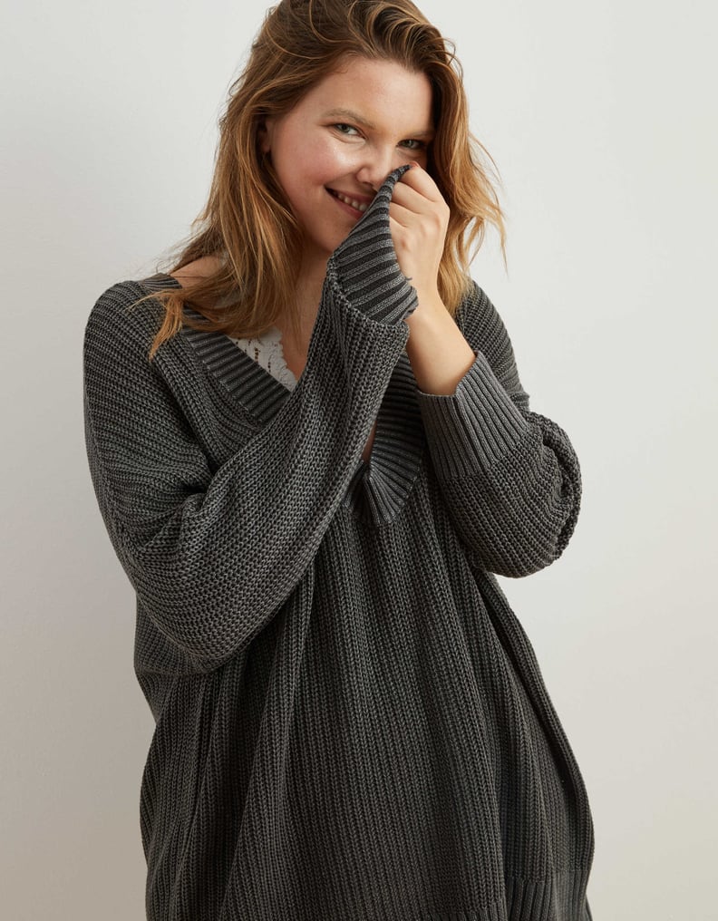 Aerie Open Knit Oversized Sweater