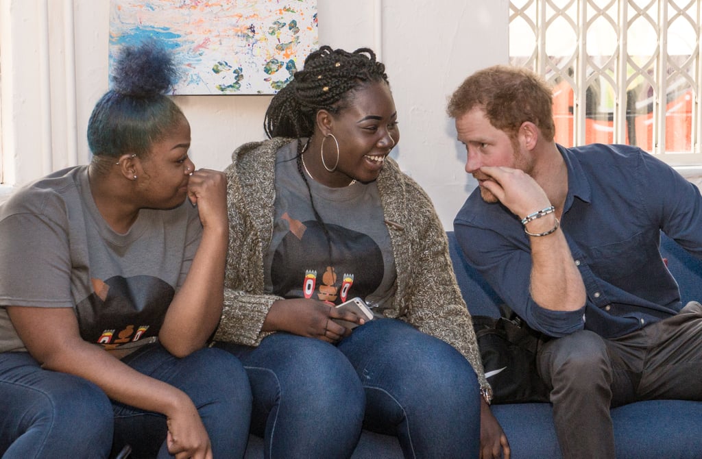 Prince Harry at Russell Youth Centre in Nottingham 2016