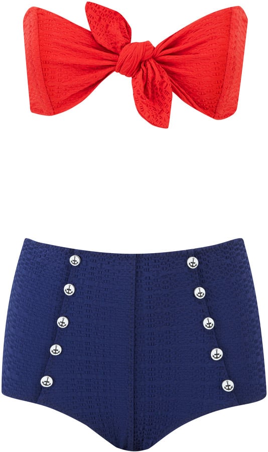 Lisa Marie Fernandez Poppy Button High Waisted Bikini ($390)