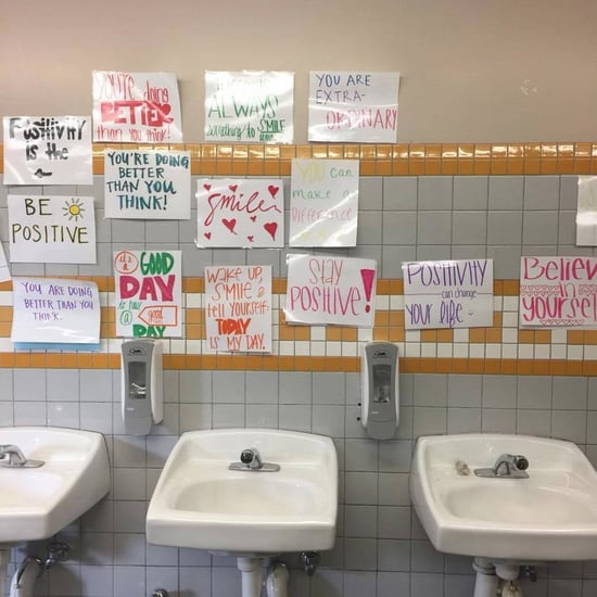 School Replaces Girls' Bathroom Mirrors With Positive Signs