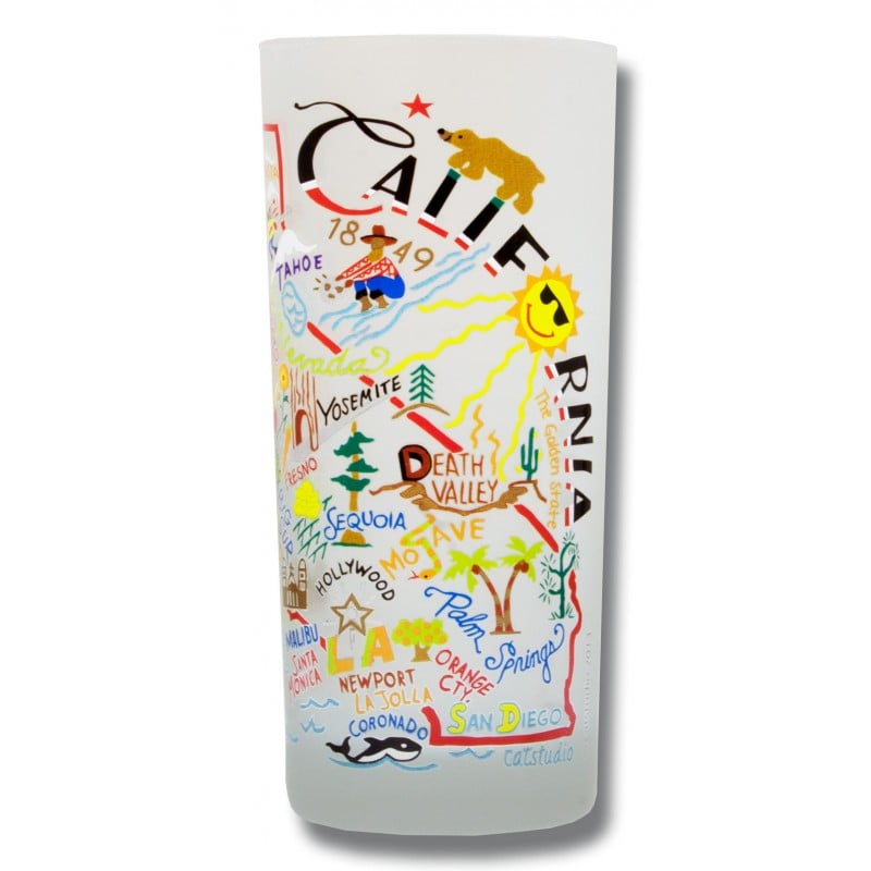 With this detailed tall glass ($15) you can explore your favorite local haunts between sips.
