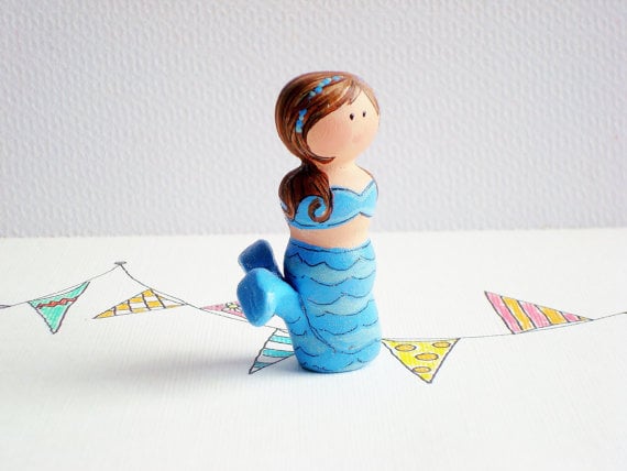 mermaid peg doll