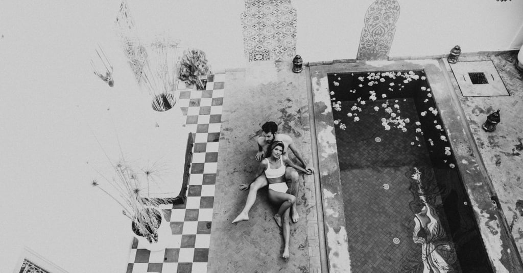 Sexy Moroccan Pool Couples Photo Shoot