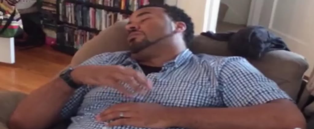 Dad Soothing Crying Baby in His Sleep