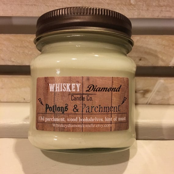 Potions and Parchment candle
