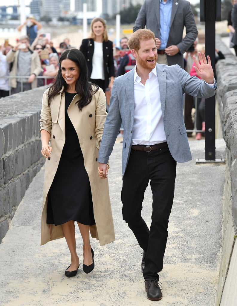 Meghan Markle Black Club Monaco Dress on the Beach 2018