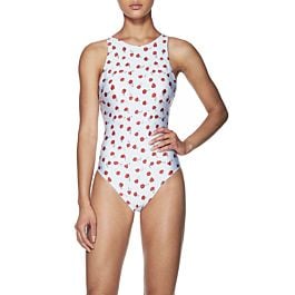 Chanel Blue Stretch Camellia Swimsuit