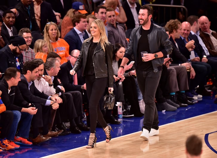 Kate Upton Wearing Leather Jacket At The Knicks Game Popsugar
