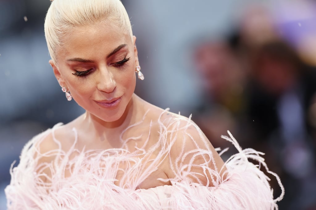 Lady Gaga Pink Valentino Dress at Venice Film Festival