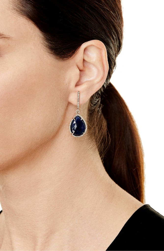 Sheryl Lowe Sapphire Teardrop Earrings