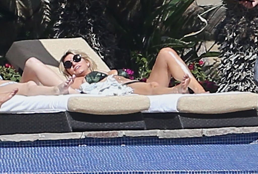 Jessica Simpson Wearing a Bikini by the Pool in Mexico 2016