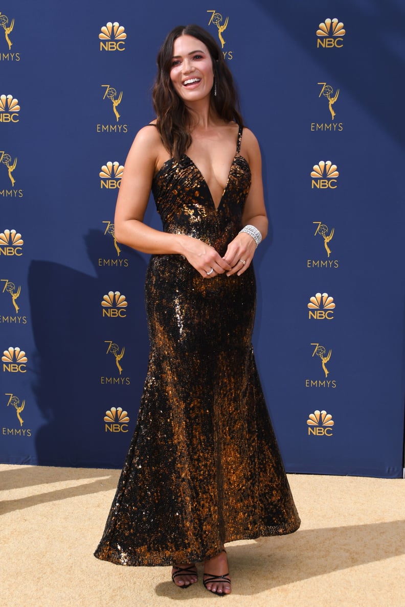 Mandy Moore Gold Rodarte Dress at the 2018 Emmys | PS Fashion