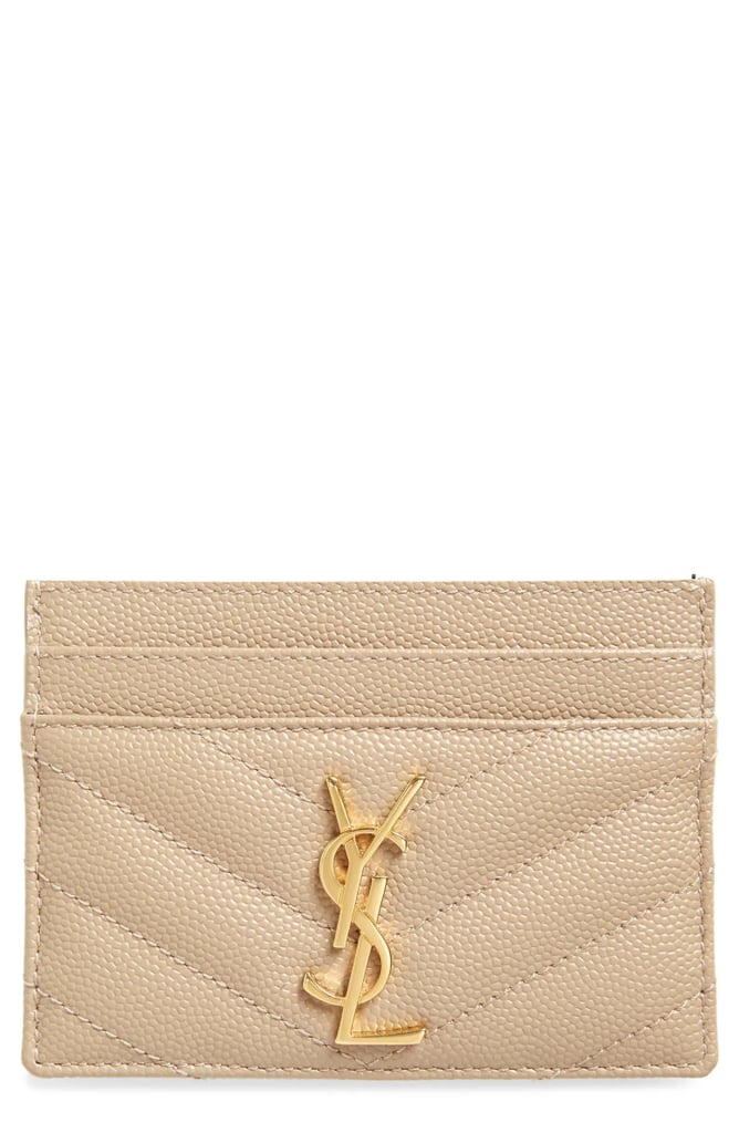 A Designer Card Holder: Saint Laurent Monogram Quilted Leather Credit Card Case