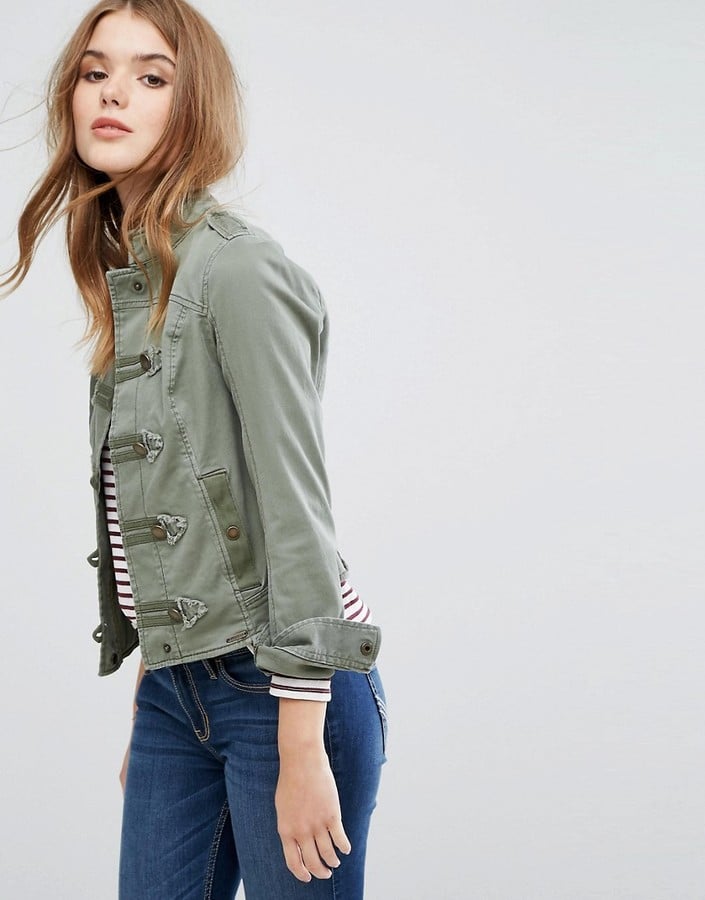 hollister cropped utility jacket
