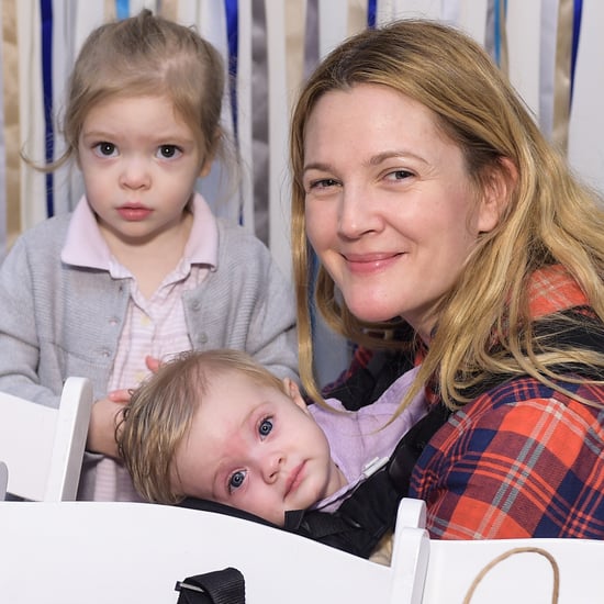 Drew Barrymore and Daughters at Jessica Alba's Holiday Event