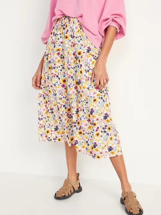 Old Navy Tiered Floral-Print Maxi Skirt ...