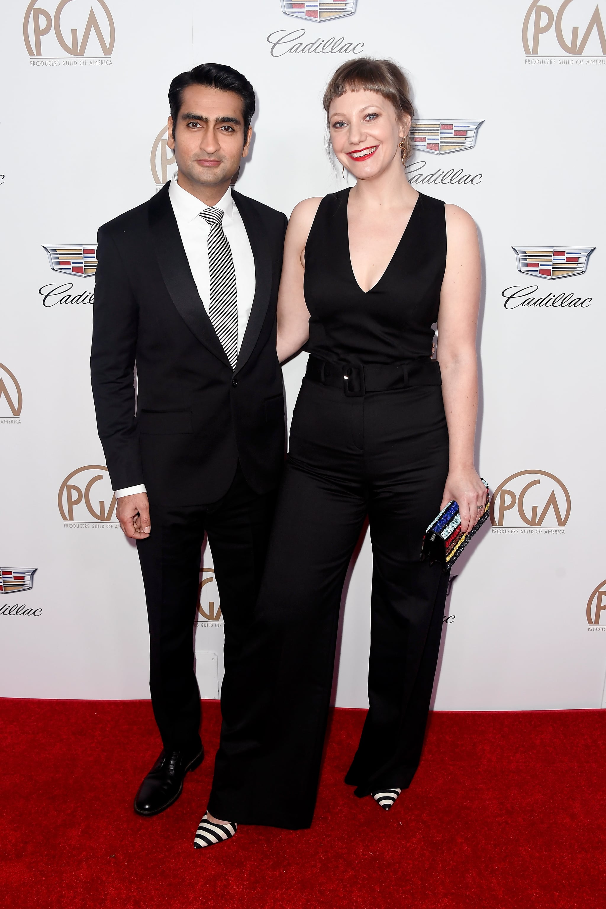 Kumail Nanjiani And Emily V Gordon Gal Gadot Kerry Washington And More Stars Turn Heads At The Producers Guild Awards Popsugar Celebrity Photo 15