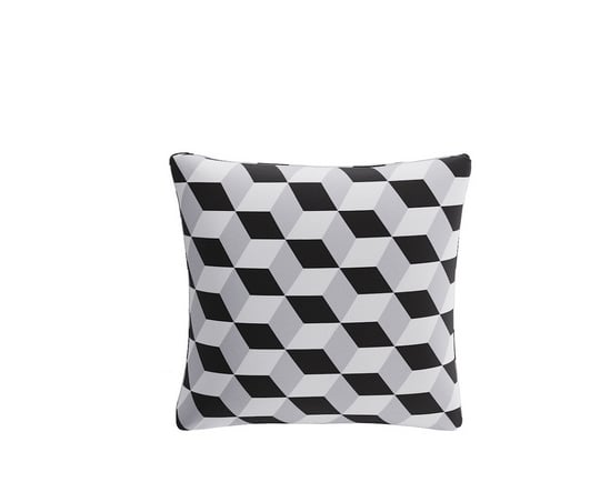 Black Cube Throw Pillow