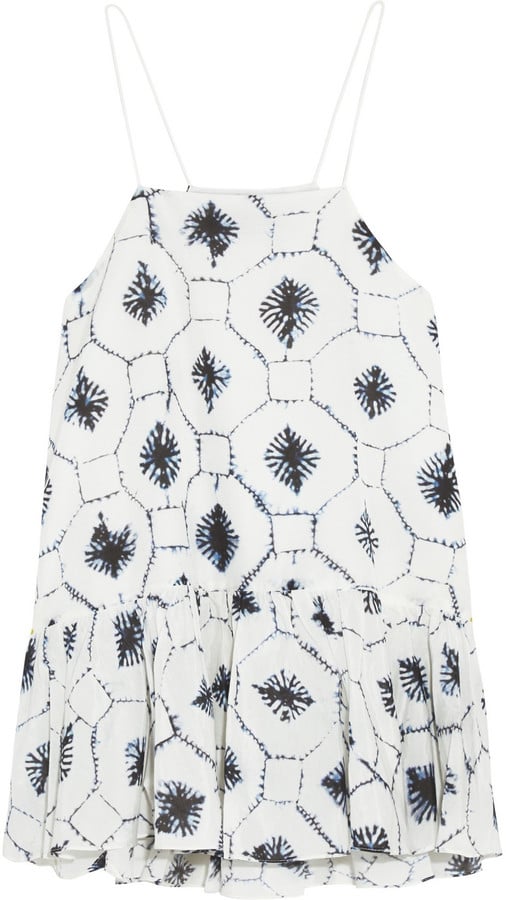 Tibi Ruffled Printed Cotton and Silk-Blend Camisole ($148, originally $295)