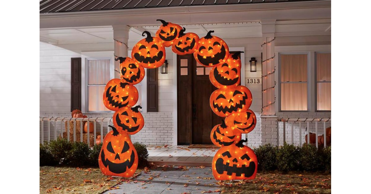 LED Lights Pumpkin Arch Home Depot Halloween Decor 2021 POPSUGAR