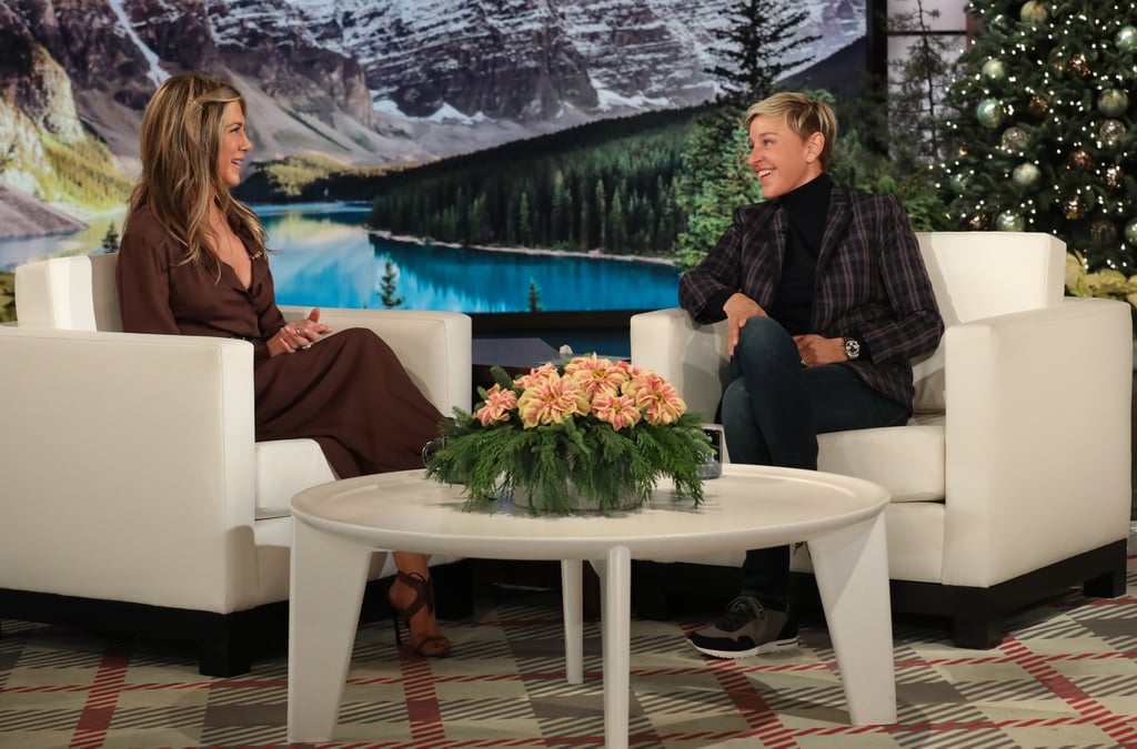Jennifer Aniston Brown Dress on Ellen