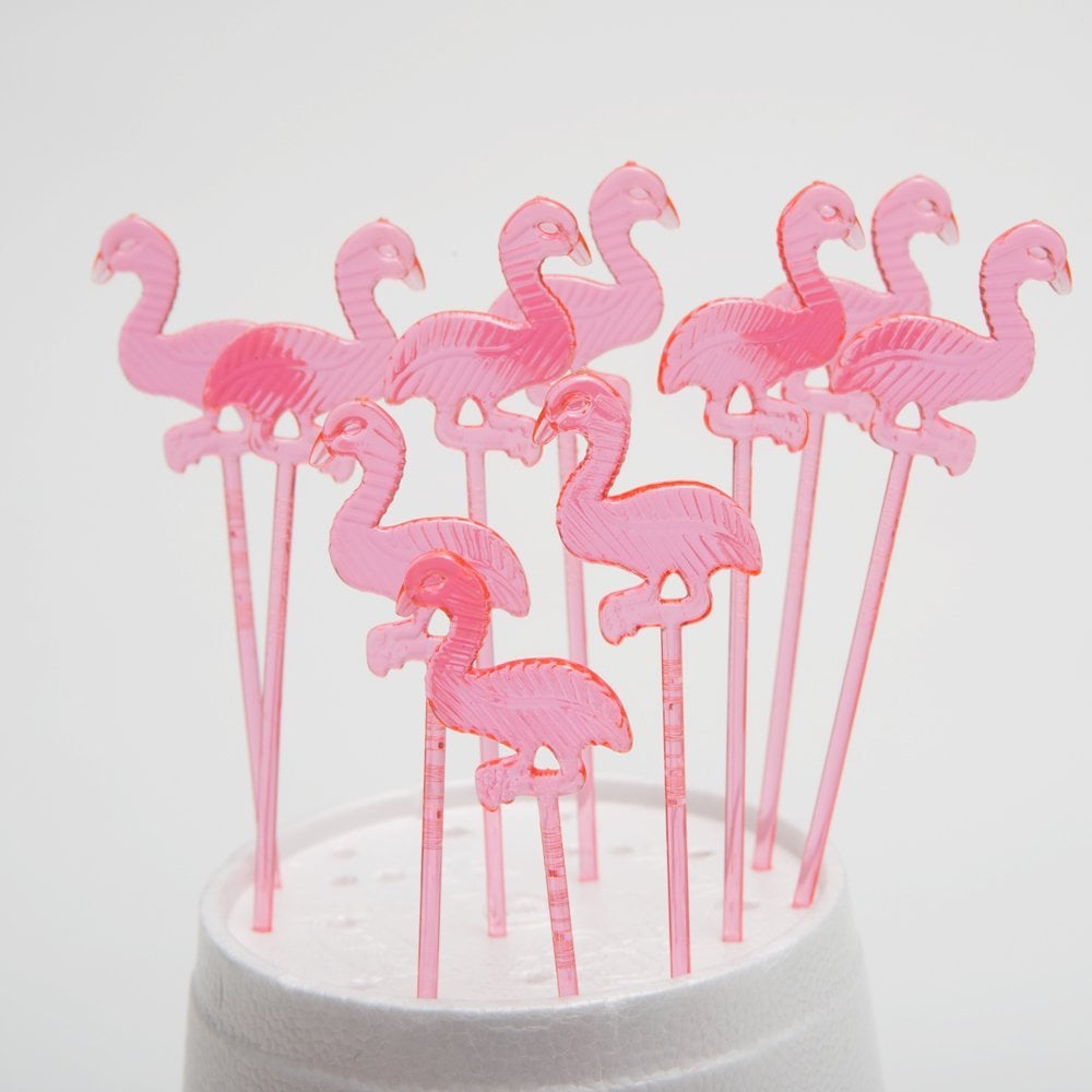 Set of 72 Plastic Flamingo Drink Stirrer ($6)
