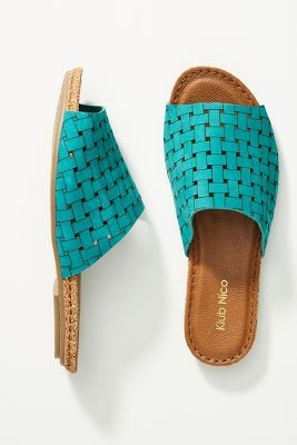 Klub Nico Woven Leather Slide Sandals