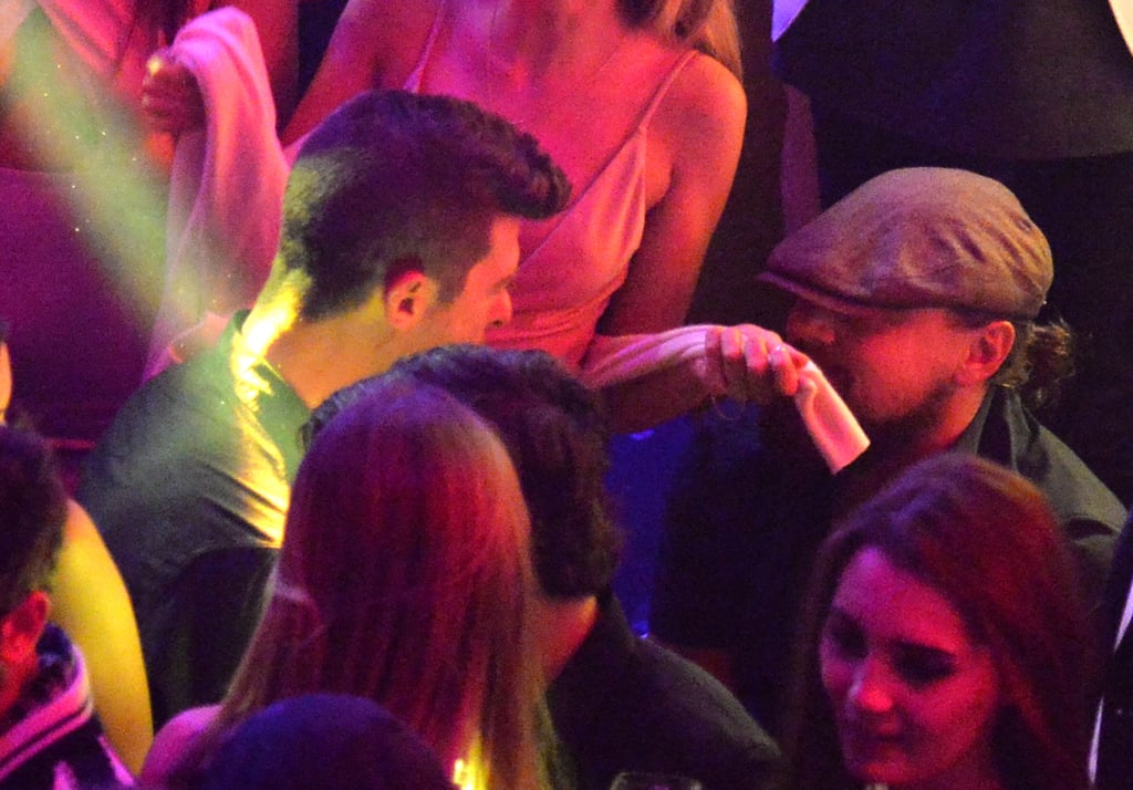 Leo partied with Robin Thicke at the Gotha Club on Wednesday.