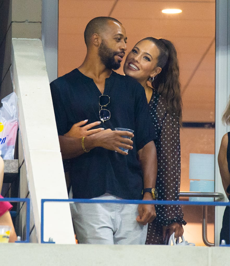 Ashley Graham and Justin Ervin at the 2018 US Open