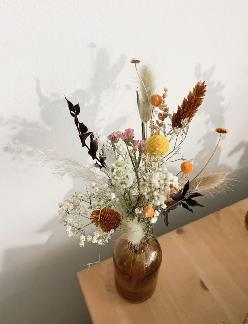 A Rustic Arrangement: Small Dried Flowers Arrangement