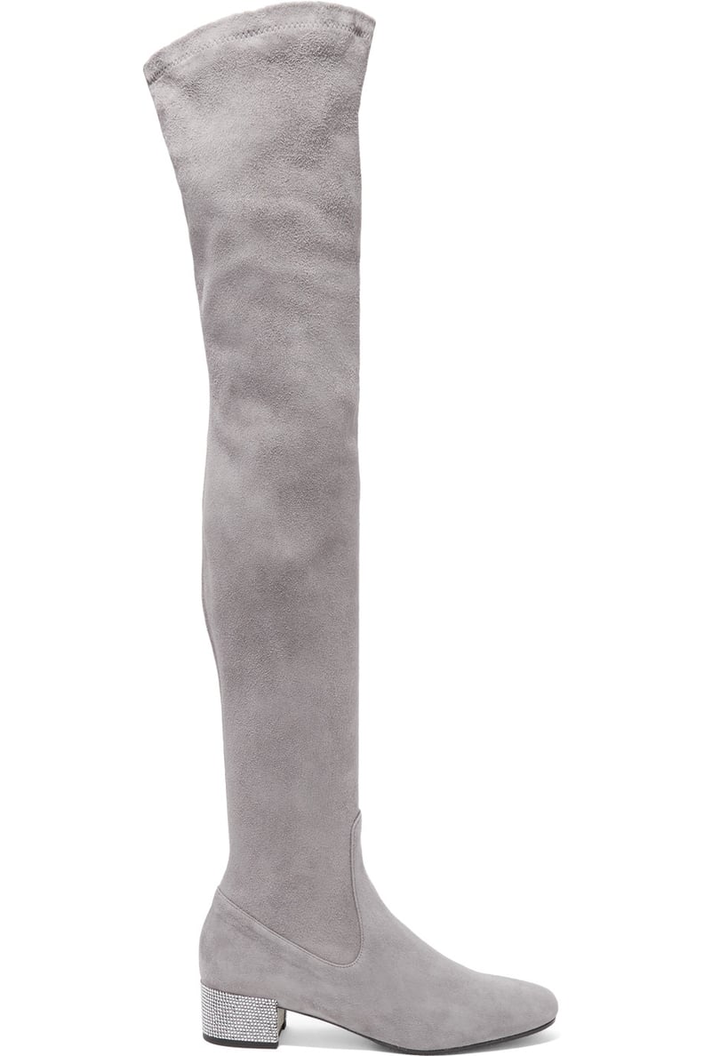Rene Caovilla Suede Over-the-Knee Boots