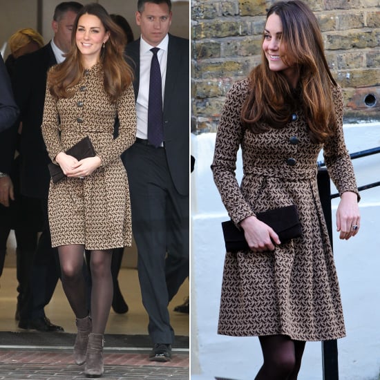 Kate Middleton Brown Coat Dress | POPSUGAR Fashion