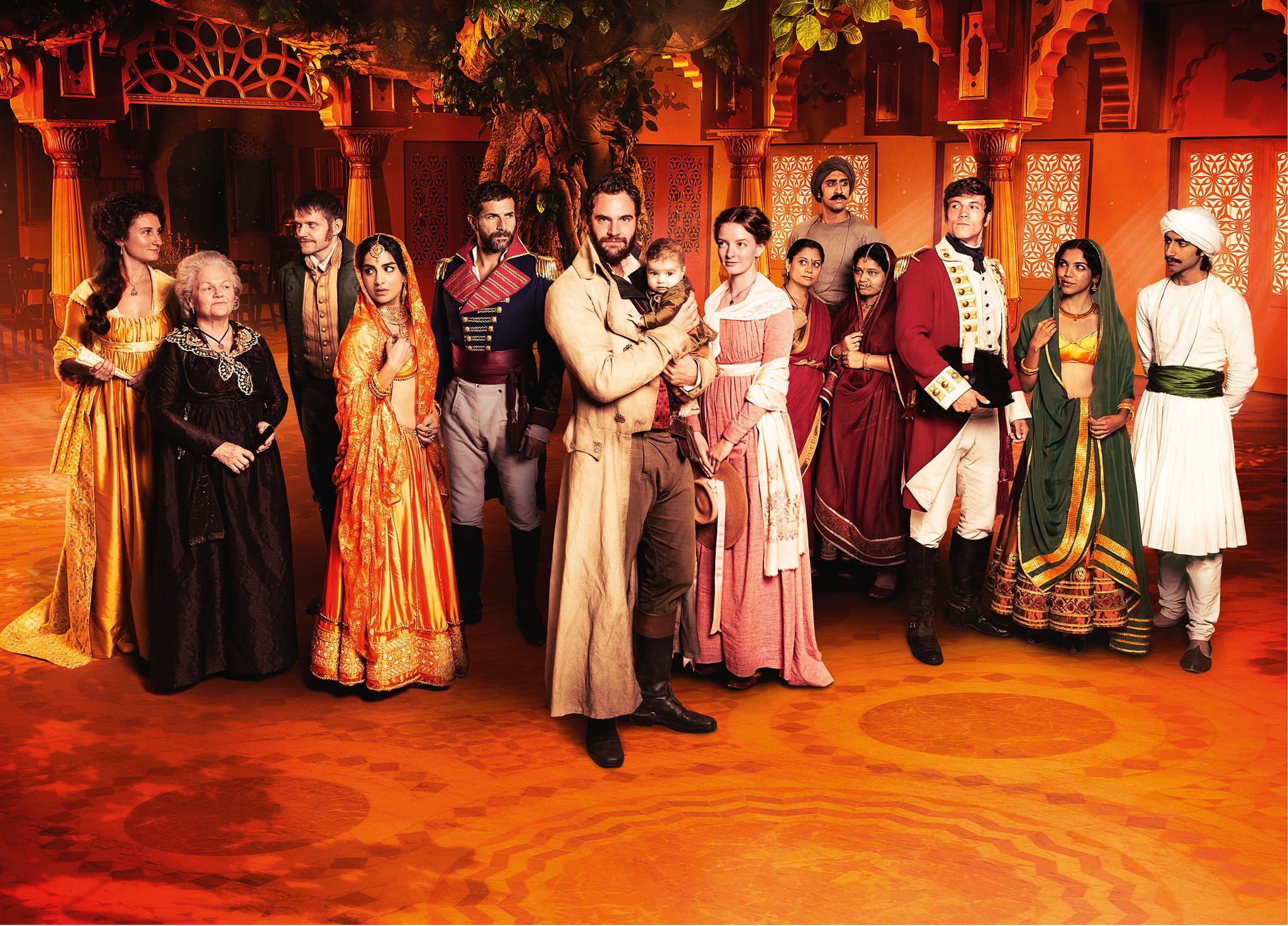 BEND IT TV FORITVBEECHAM HOUSEBEECHAM HOUSE FIRST LOOK PICTURESTom Bateman, Marc Warren, Lesley Nicol, Leo Suter, Dakota Blue Richards, Pallavi Sharda Bessie Carter and Viveik Kalra appear in epic and ambitious drama Beecham House airing on ITV this Spring. Produced by award winning production company Bend It TV, and directed and written by Gurinder Chadha OBE, the six part series is set in Delhi on the cusp of the 19th century. The drama depicts the fortunes of the residents of Beecham House, an imposing and beautiful mansion owned by enigmatic, soulful John Beecham, played by Tom Bateman, a former soldier determined to begin a new life with his family. However, John is haunted by his past and with dangerous enemies in high places, rival suitors competing for his heart and discord with family members, his plan for a new life does not run smoothly. The series also features Gregory Fitoussi, Adil Ray, Laura Dutta and Shriya Pilgaonkar.Beecham House is written by Gurinder Chadha, Paul Mayeda Berges (Viceroys House, The Mistress of Spices, Angus, Thongs and Perfect Snogging) Victor Levin (Destination Wedding, Mad Men, Mad About You) and Shahrukh Husain. Caroline Levy (Hooten & the Lady, Inspector George Gently, The Mill) is the Series Producer.  Acclaimed writer and international renowned expert on this period in India, William Dalrymple, and Shahrukh Husain are historical consultants for the series. FremantleMedia International will act as the global distributor for the series.Pictured L-R:BESSIE CARTER as Violet,LESLEY NICOL as Henrietta,MARC WARREN as Samuel, PALLAVI SHARDA as Chandrika,GREGORY FITOUSSI as General Castillon,TOM BATEMAN as John Beecham,DAKOTA BLUE RICHARDS as Margaret,GOLDY NOTAY as Bindu,AMER CHADHA-PATEL as Ram Lal,TRUPTI KHAMKAR as Maya,LEO SUTER as Daniel,SHRIYA PILGAONKAR as Chanchal and VIVEIK KALRA as Baadal.This photograph must not be syndicated to any other company, publication or website, or permanently archived, without the express written permission of ITV Picture Desk. Full Terms and conditions are available on  www.itv.com/presscentre/itvpictures/termsCopyright: ITV,FREMANTLEFor further information please contact:Patrick.smith@itv.com 0207 1573044