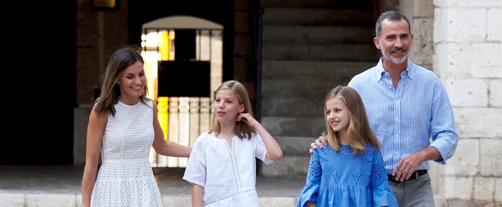 Queen Letizia's Beige Lace-Up Wedges July 2018