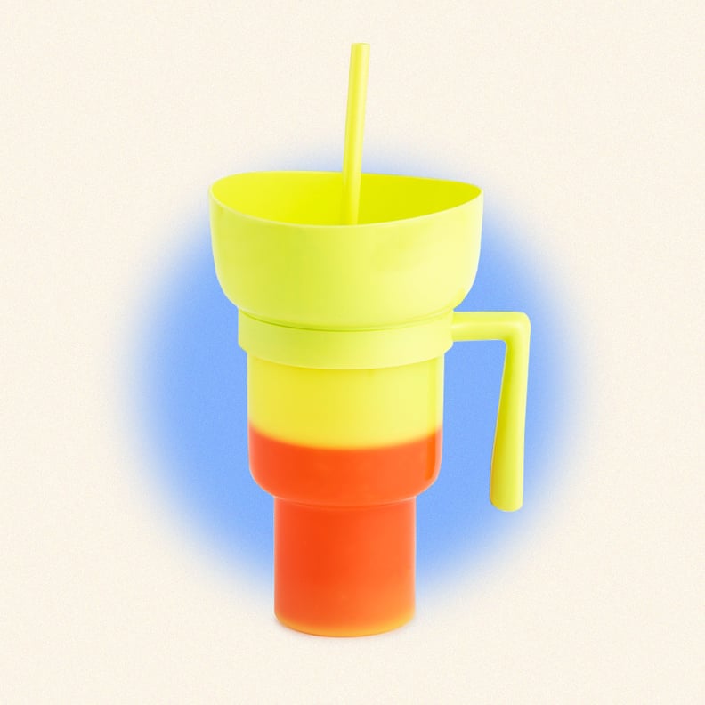 Snack Cup with Straw  2 in 1 Cup Combo for Drink Snack Bowl