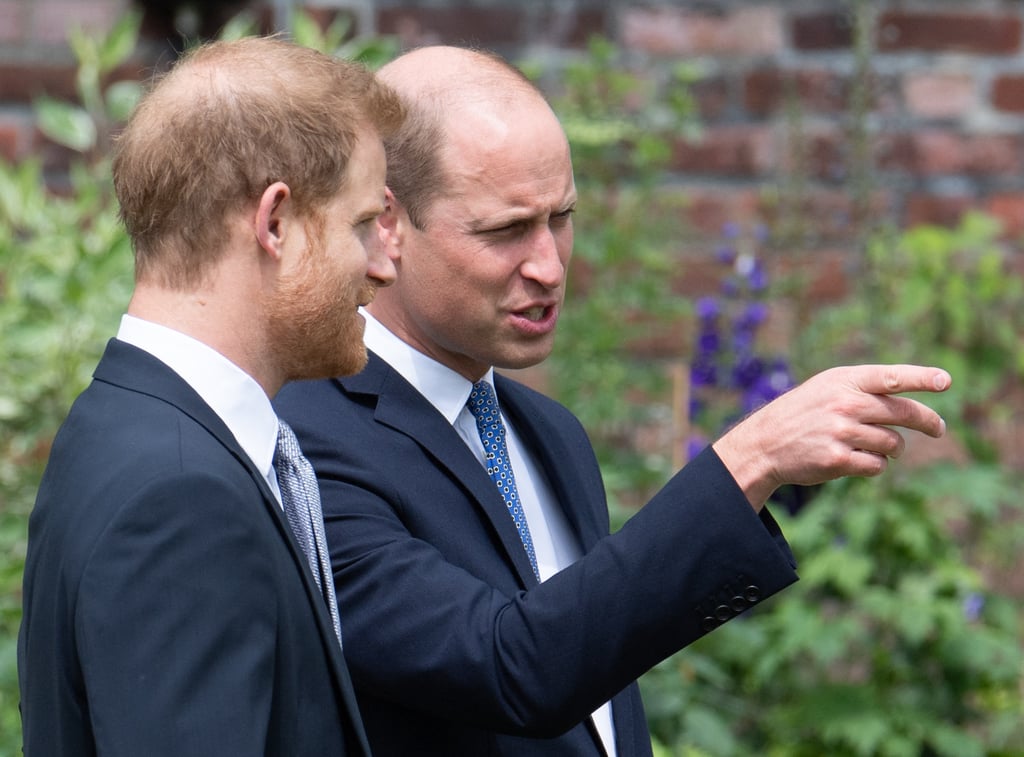 Prince William and Prince Harry Arrive at Kensington Palace for the Statue Unveiling