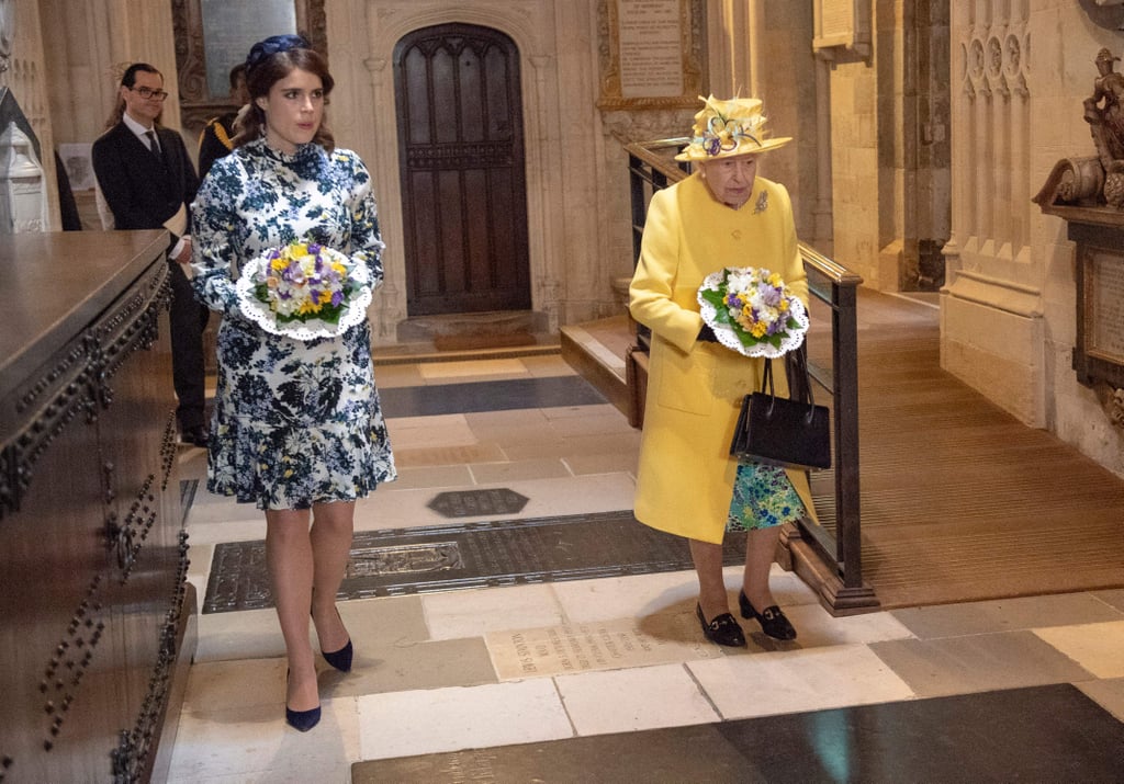 Princess Eugenie Queen Elizabeth II at Maundy Service 2019