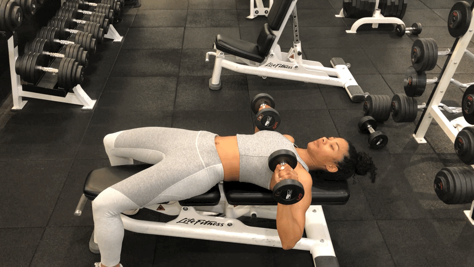 Dumbbell Arm and Chest Exercise: Dumbbell Bench Press
