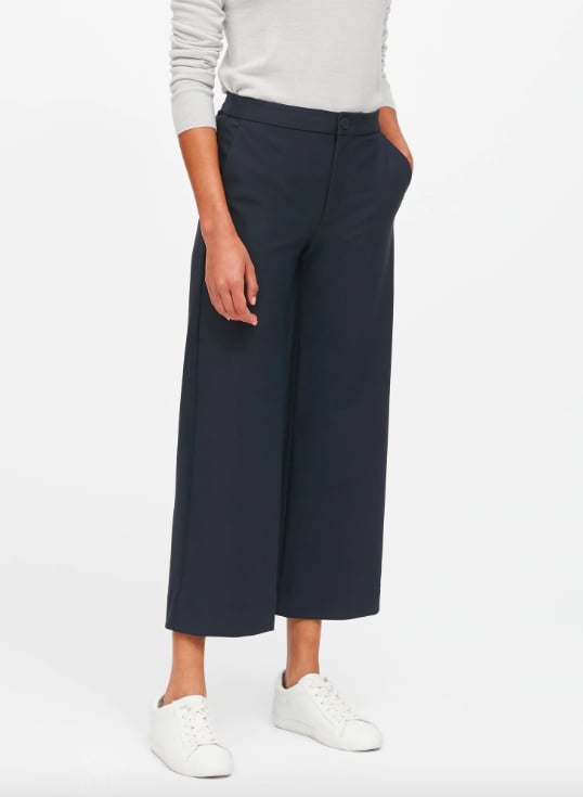 Petite Slim Wide-Leg Packable Performance Cropped Pant