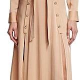 Self-Portrait Long-Sleeve Crepe Military Maxi Dress, Camel ($590