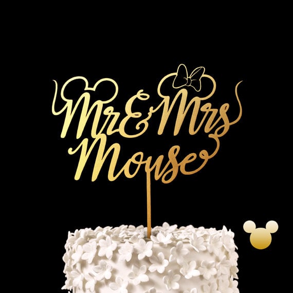 Mr and Mrs Mickey Mouse Cake Topper ($69)