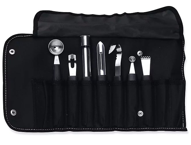 BergHOFF Essentials 8-Piece Garnishing Tool Set With Case