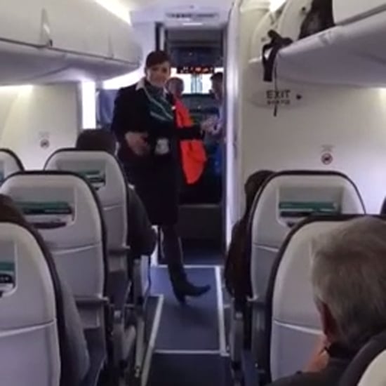 Flight Attendant Dances to "Uptown Funk" on Plane | Video