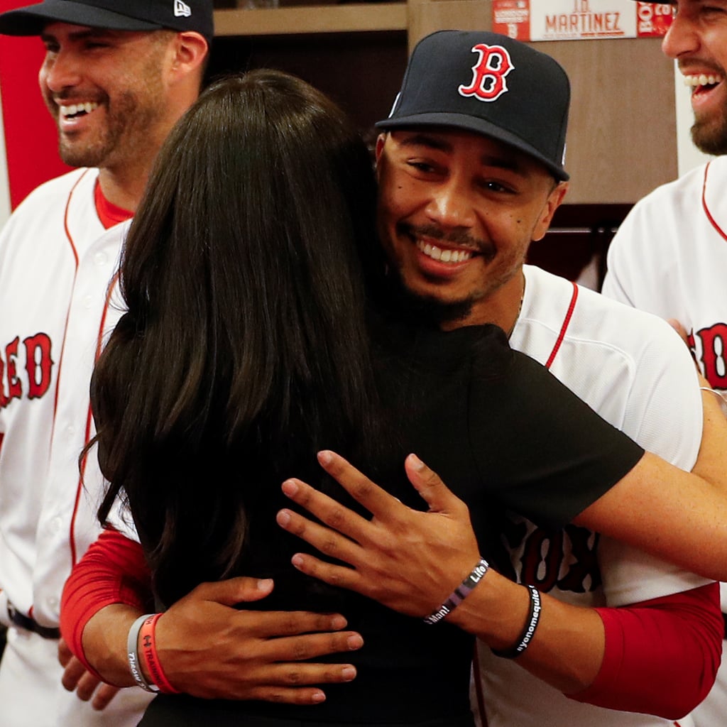 Meghan Markle Hugs Her 'Cousin' Mookie Betts Ahead Of The Yankees Versus  Red Sox Game In London