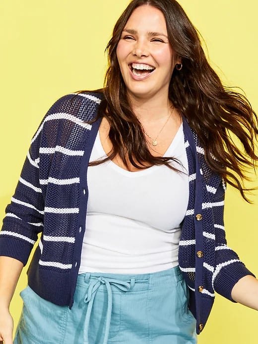 Old navy blue cardigan top